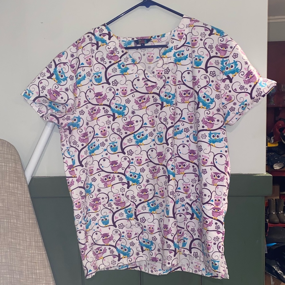 Colorful Owl Print Women's Top